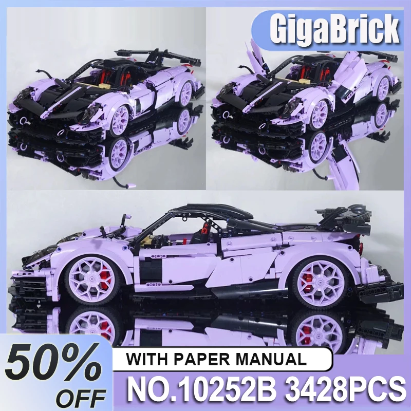 

KBOX 10252B MOC Коллекционный технический суперскоростной автомобиль Модель гиперкар Строительные блоки Кирпичи Головоломки Игрушки Рождественские подарки для детей