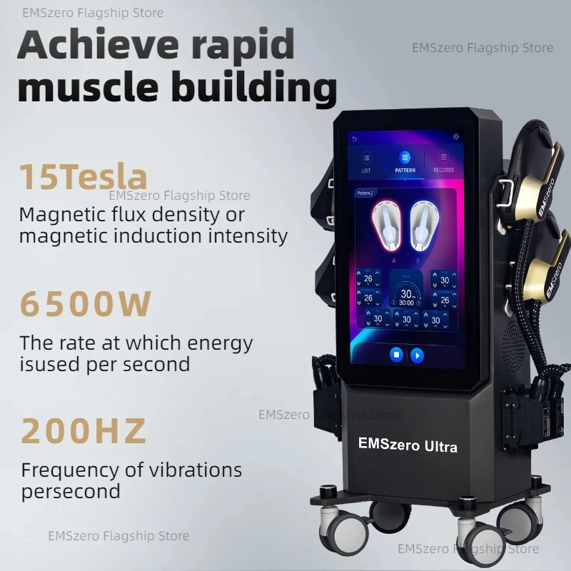 EMS Body Sculpting Machine Emszero NEO 15 Tesla 6500W 200HZ Hiemt RF Muscle Build Weight Loss Body Contouring Machine