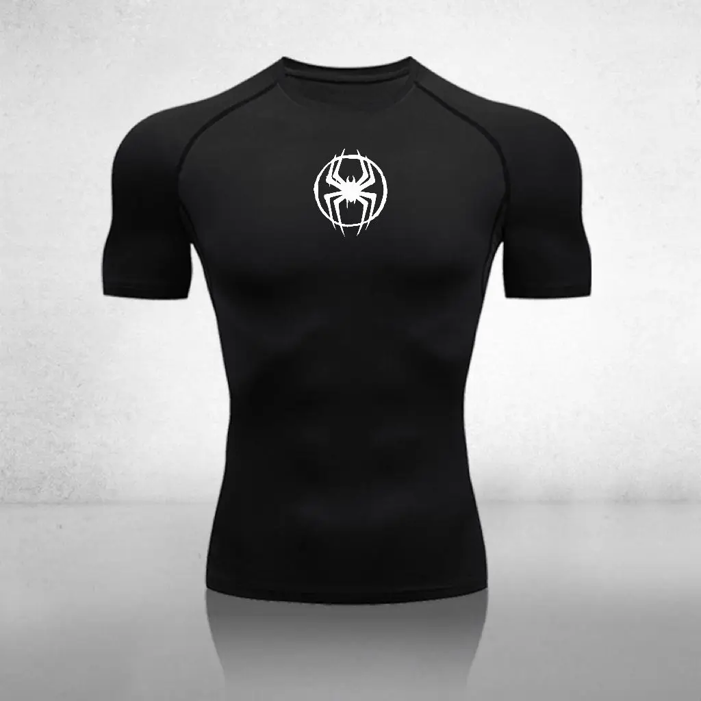 

New Breathable Sweating Elastic Tights Quick-drying Sports T-shirt Running Primer, Gym Training Clothes Men's