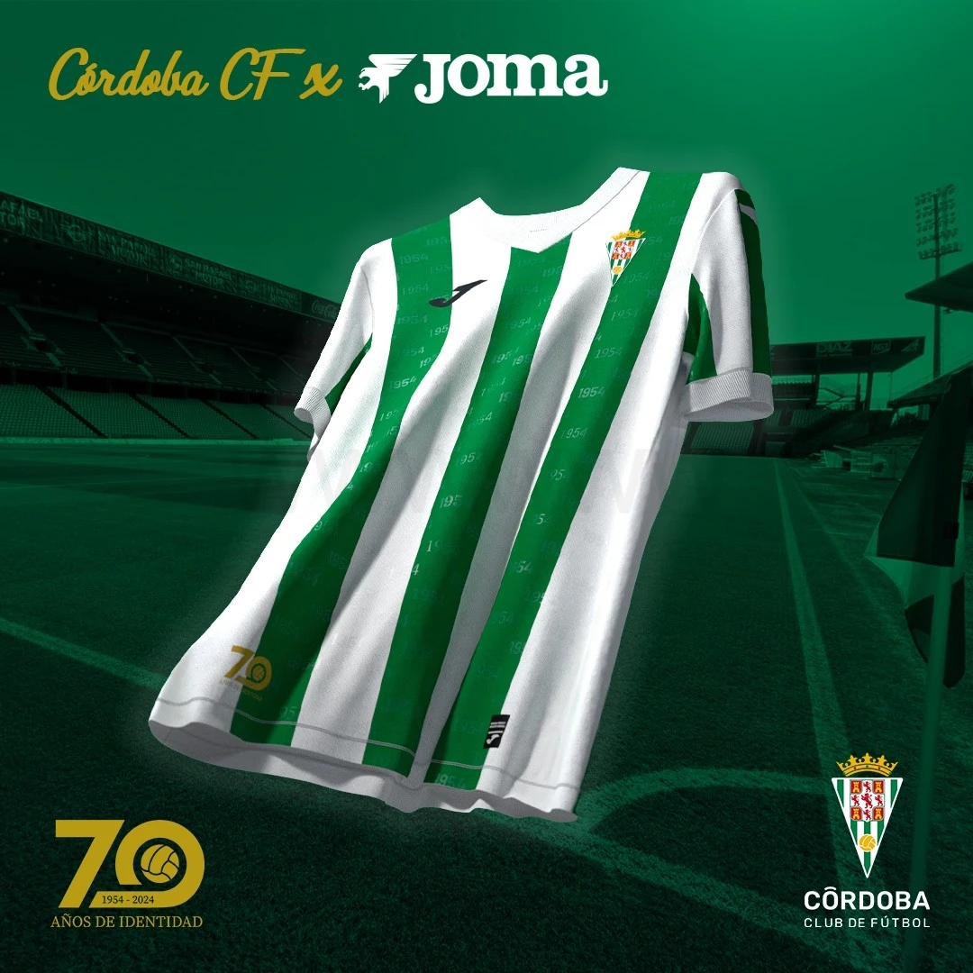 Men's sports T-shirt with pinhole fabric, breathable and easy to wear, football jacket, short sleeved polo tops Córdoba CF