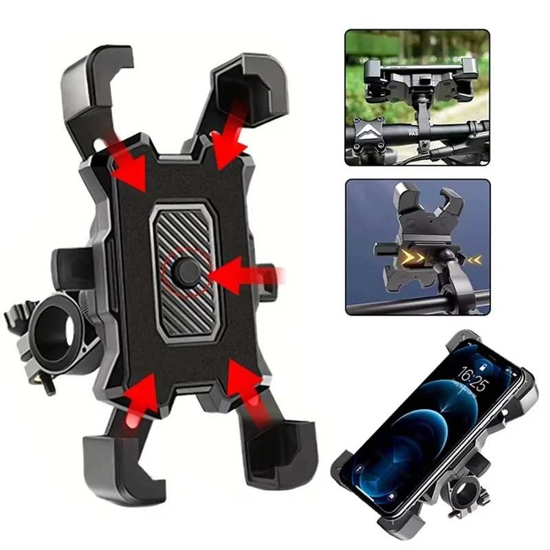 Universal 360° Rotatable Bracket Bicycle Mobile Phone Holder Bike Motorcycle Non-slip Cell Phone Stand For iPhone OnePlus Realme