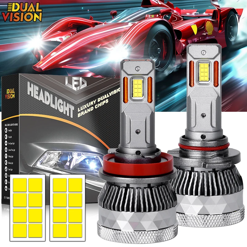

Dualvision K5C H7 H4 LED Car Headlight 2PCS H3 H11 H8 H9 H1 9005 HB3 9006 HB4 9012 HIR2 CANBUS 8870 CSP PLUG AND PLAY Fog Lights