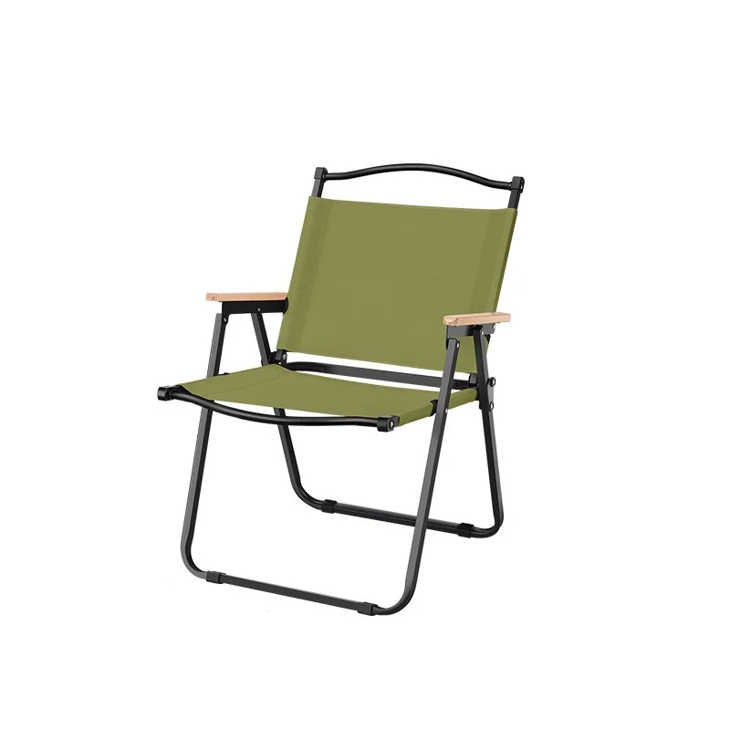 5 Colors 80*41*51cm Outdoor Folding Garden Chair Carbon Steel Pipe Beech Handrail