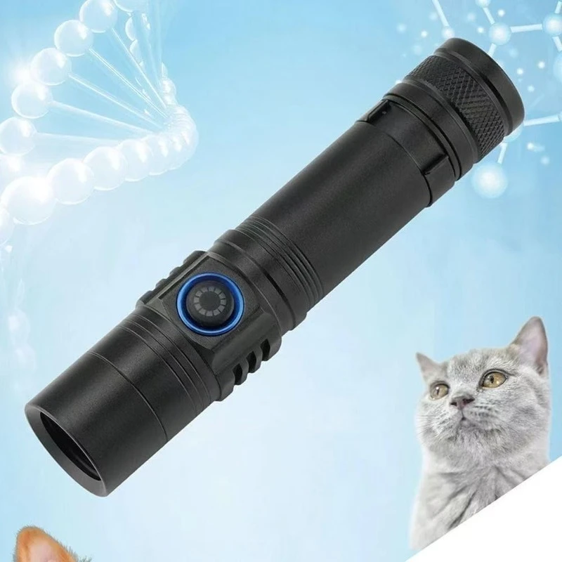 Pet Wood's Lamp UV Flashlight Ultraviolet Light for Cat Dog Skin Observation Check Fungal Stains Urine Traces