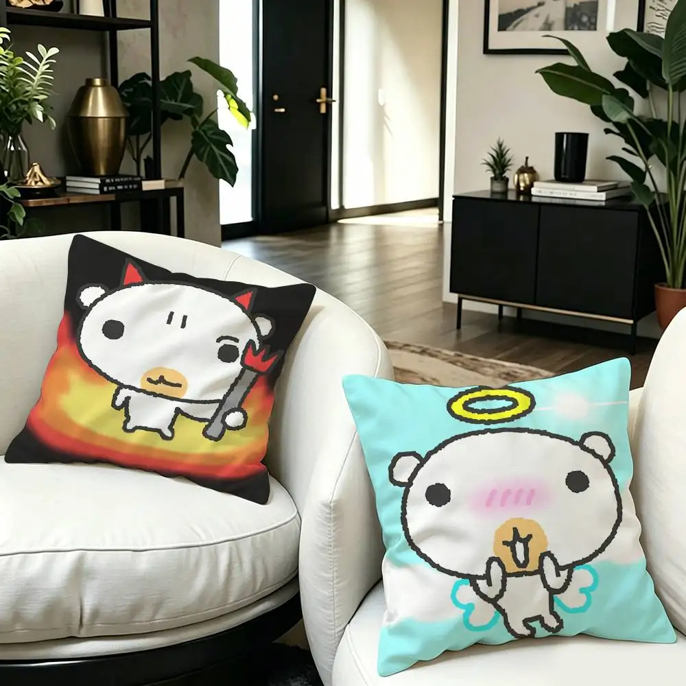 INS Puppy Seal Cartoon Decorative Room Aesthetics Pillow Case Home Decor Bedroom Sofa Bed Couch Pillow Cover 45x45
