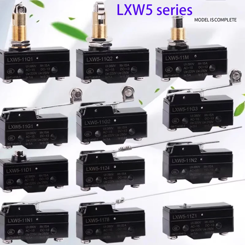 Waterproof Micro Electrical Limit Switch LXW5 15A 250V  Momentary On off Push Button 100000 Cycle Mechanical Life Copper dots