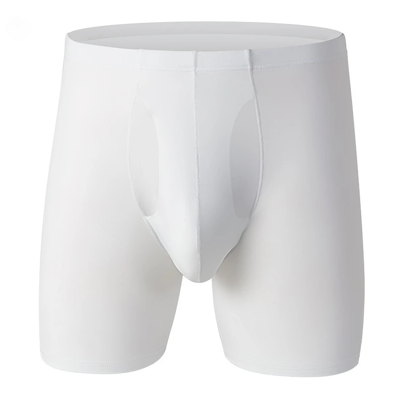 

Men's Ice Silk Boxer Briefs Male Mid-Rise Athletic Boxer Shorts Anti-Chafing Thigh Support Breathable Comfortable Boxy Underwear