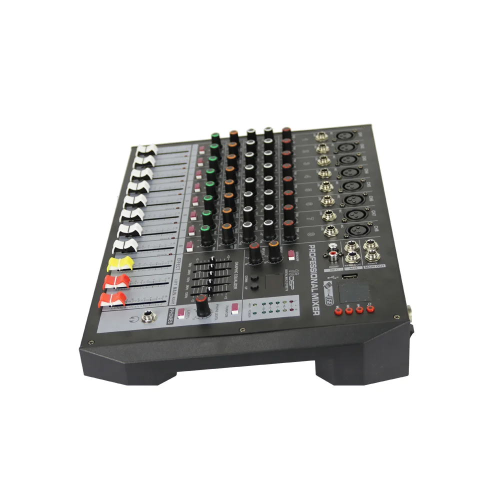 8-kanaals mini-USB-interfacecontroller Audio Mixer-effect Geluidsconsole mengen