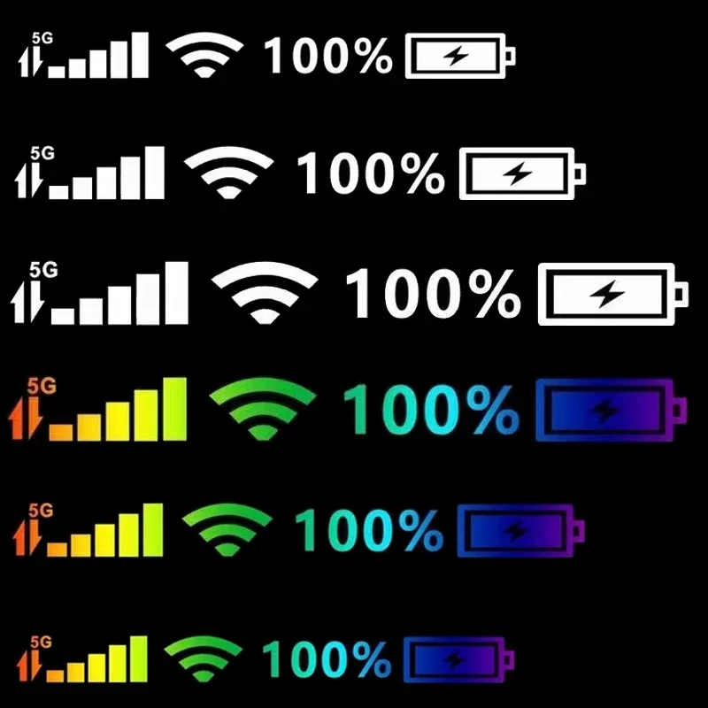 Auto Rear Windshield Stickers 5G Signal WiFi Power Reflective Truck Automobile Window Vinyl Decals on Car Mobile Phone Decor