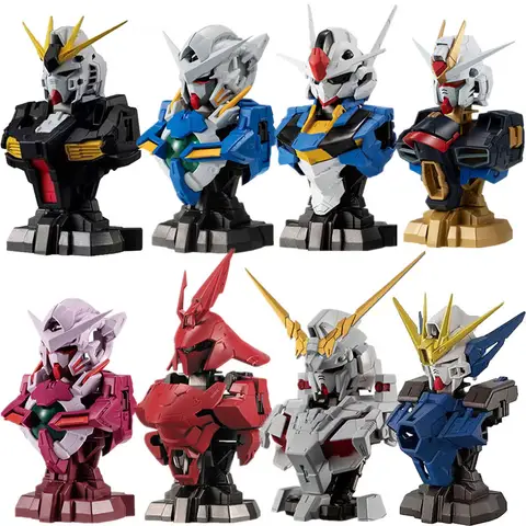 Bandai Original Gundam Gachapon Toys MS MECHANICAL BUST Full Series Anime Figures Assembly Model Decoration Gifts In Stock