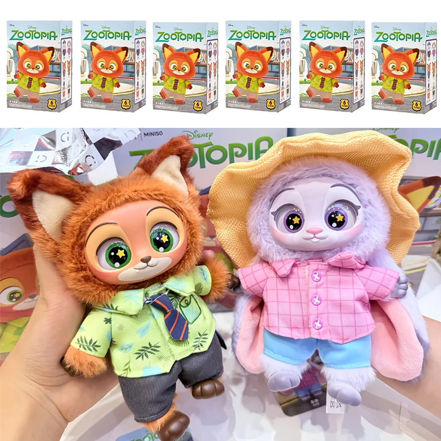 EN STOCK Caja Sorpresa de la Serie Zootopia, Personaje de Dibujos Animados, Peluche de Vinilo, Colgante para Bolso, Juguete Misterioso de Moda, Regalo de Cumpleaños para Novia