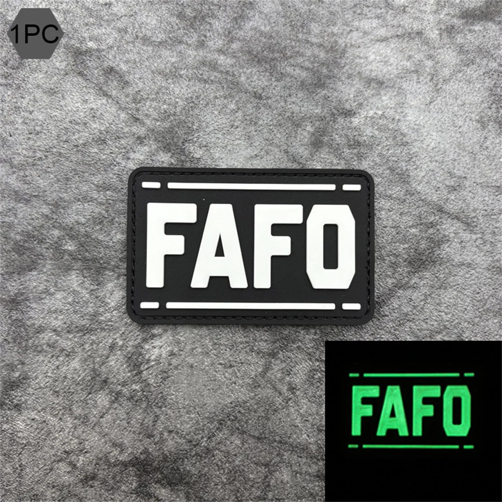 Rectangular Rough-Edged Logo Design Pvc Patch, Luminous Personalized Patch Badge Applique, Decorative Fabric Patch for Jackets, Backpacks, Hats, Canvas Bags, and Handbags, Includes Fleece Backing