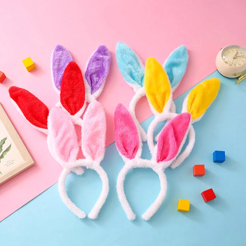 Bunny Headbands Cosplay Rabbit Halloween Easter Party Costumes puntelli Animal Rabbit Kawaii coniglietti copricapo regali per adulti bambini