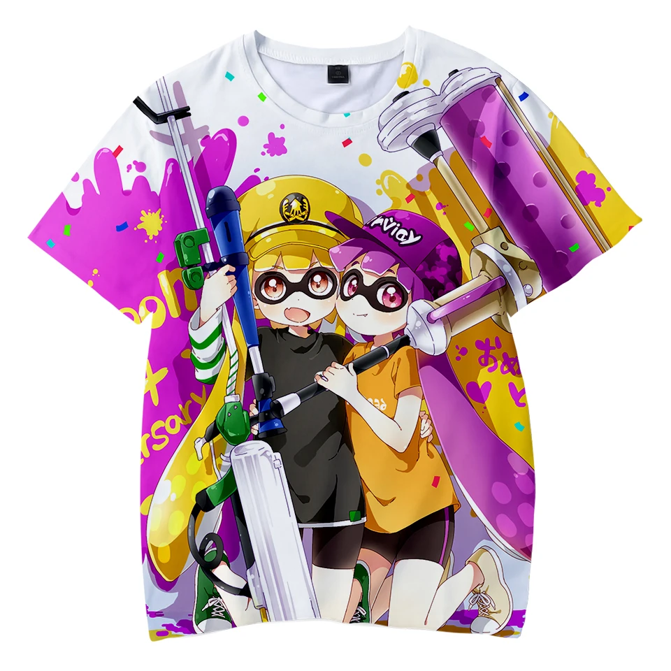 Hot Game Splatoon 3D Print Kids T Shirt Summer Fashion Casual Cartoons T-shirt Boy Girl Unisex Children\'s clothing Tshirt Tops