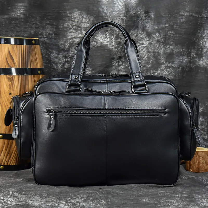 Business Multi-functional Briefcases Outdoor Shoulder Man Simple Briefcases Leisure Leather Bags Портфель MHGWB