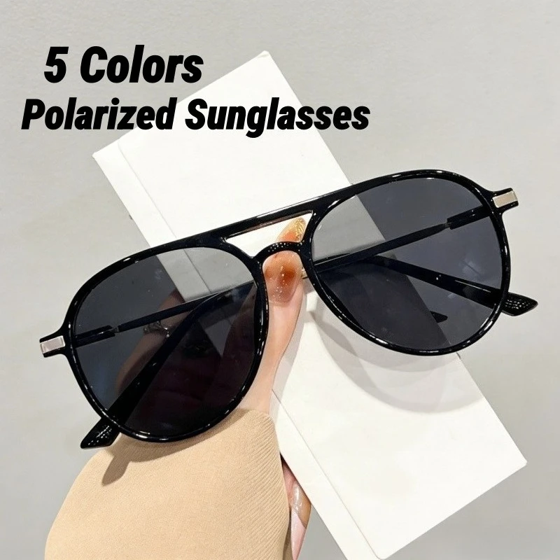 

Women's Men's Retro Double-Bridge Polarized Sunglasses Outdoor UV Protection Ultra-Lightweight Goggles Classic Driving Shades
