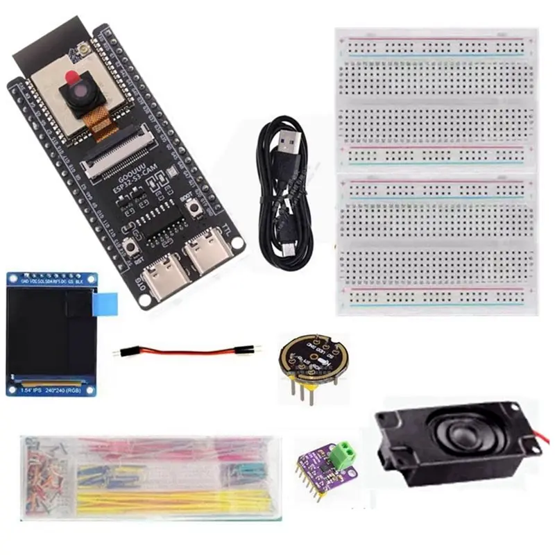 

Набор для самостоятельной сборки голосового ИИ-чатбота с камерой OV3660, 1,54-дюймовым экраном и ESP32-S3-N16R8 для Xiaozhi-ABIU