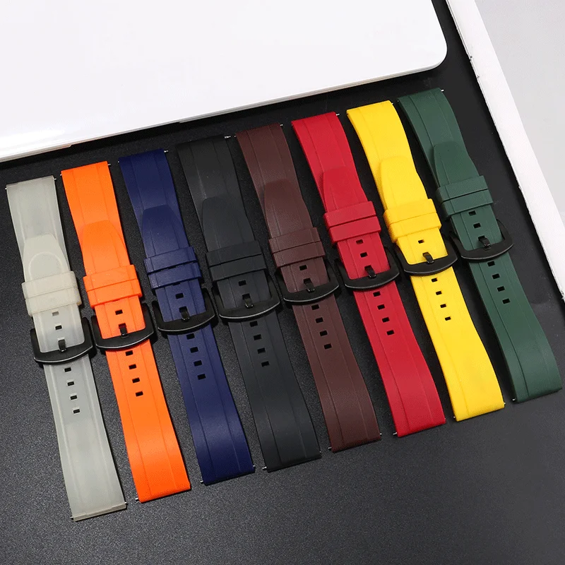 Substitute Watch GT3/GT2/2E Glory Magic2 Smart Bracelet Series Flat Interface Fluororubber Strap With 18/20/22/24mm