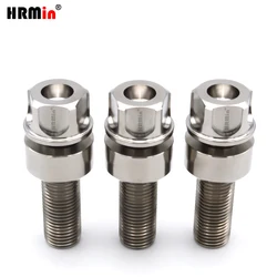 HRmin Ant-Theft Floating Ball Seat Gr.5 Titanium Alloy Automobile Vehicle Car Wheel Bolt for Porsche Cars M14x1.5x35mm