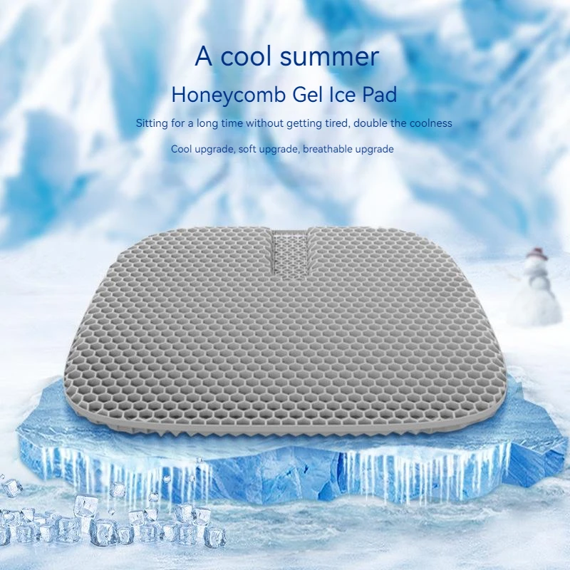 Honeycomb 3D Car Seat Cushion Breathable Shivering Cool Gel Cooling Pad Universal Auto Butt Relif Mat Chair Ventilation Sheet