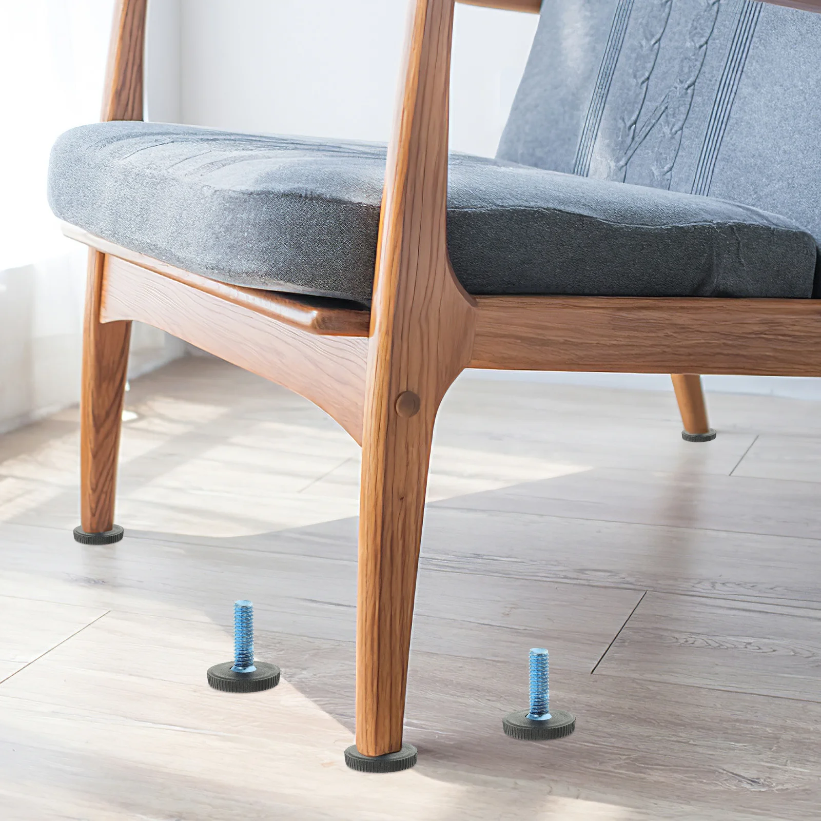 20 pcs Table Adjustable Furniture Levelers Threaded Chair Levelers Iron Sturdy Floor Protector For Tables Chairs Sofas Cupboards