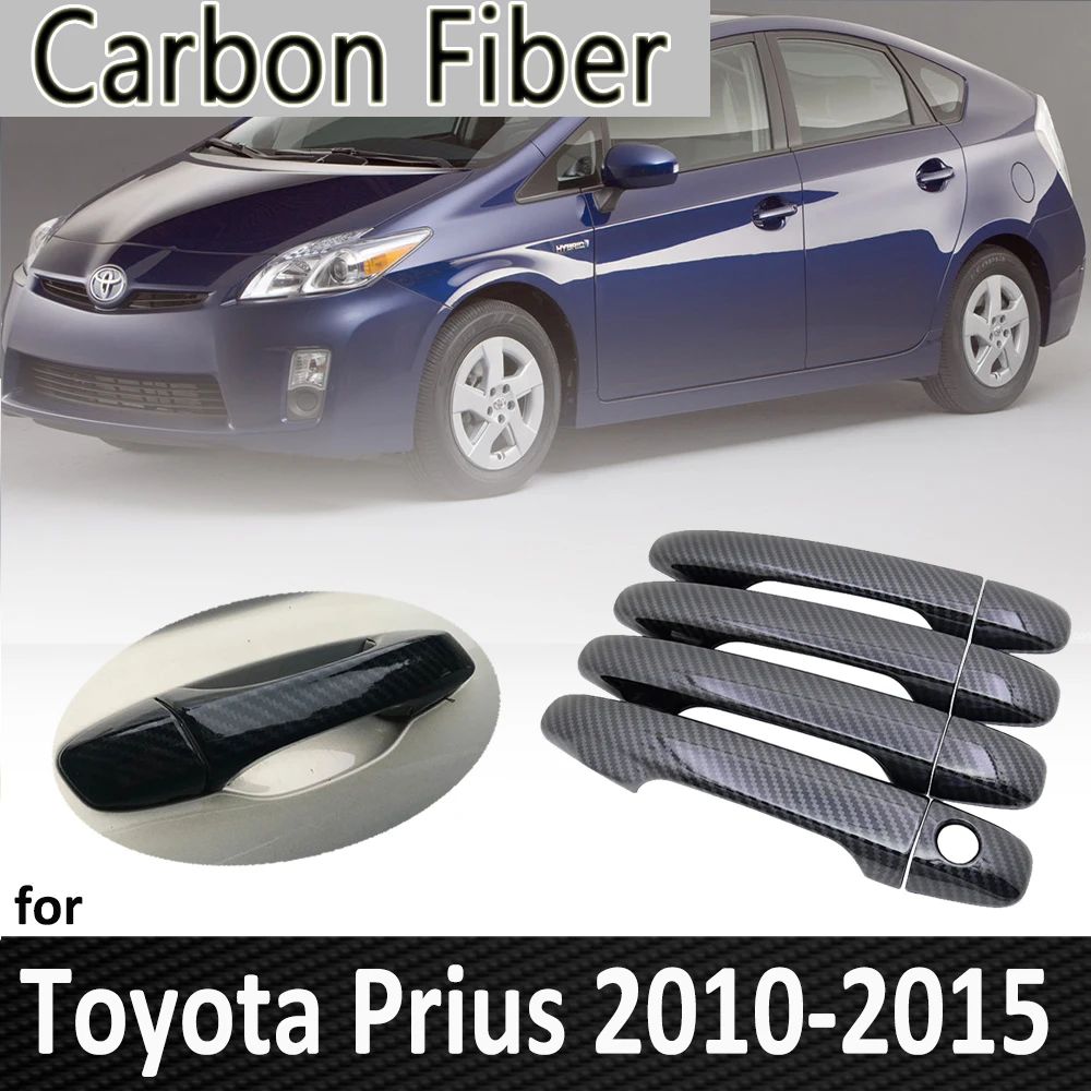 

Carbon Fiber for Toyota Prius XW30 30 zvw30 zvw35 2010 2011 2012 2013 2014 2015 Auto Door Handle Cover Sticker Car Accessories