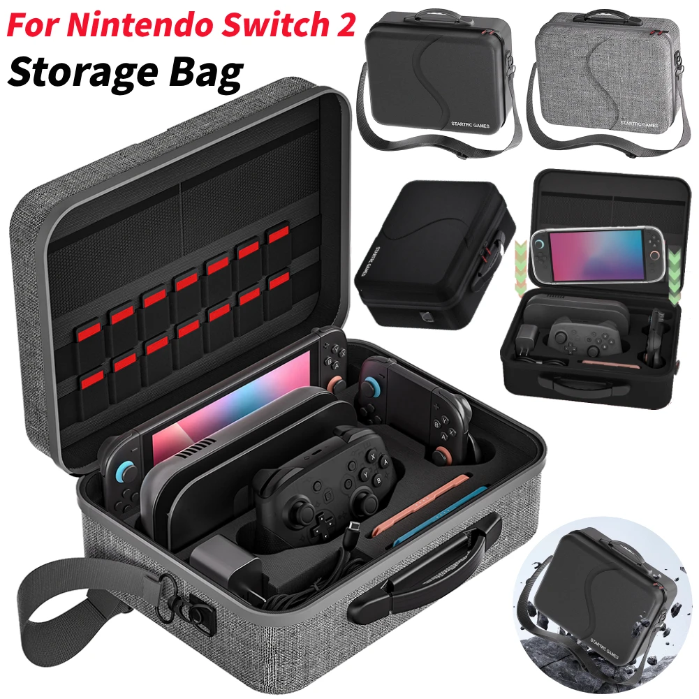 

Чехол для переноски Switch 2, сумка для хранения, защитная сумка, портативная сумка-органайзер, сумка для Nintendo Switch 2, аксессуары