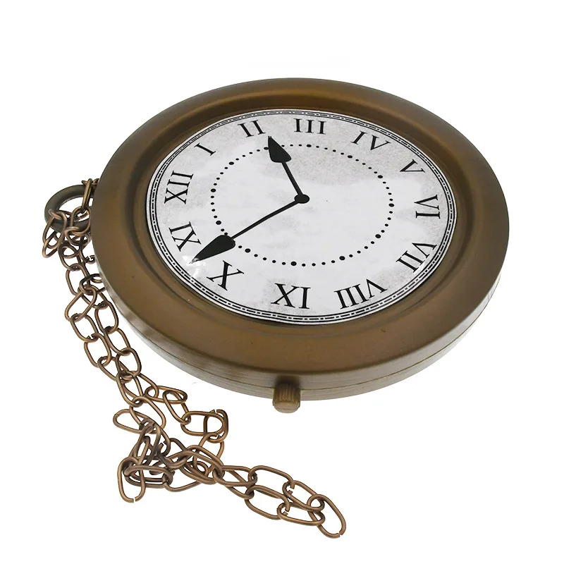 new csv erp ship Alice In Wonderland Mr. rabbit's Pocket Watch Bronze Wall Watch Cosplay Props Role-playing Accessories