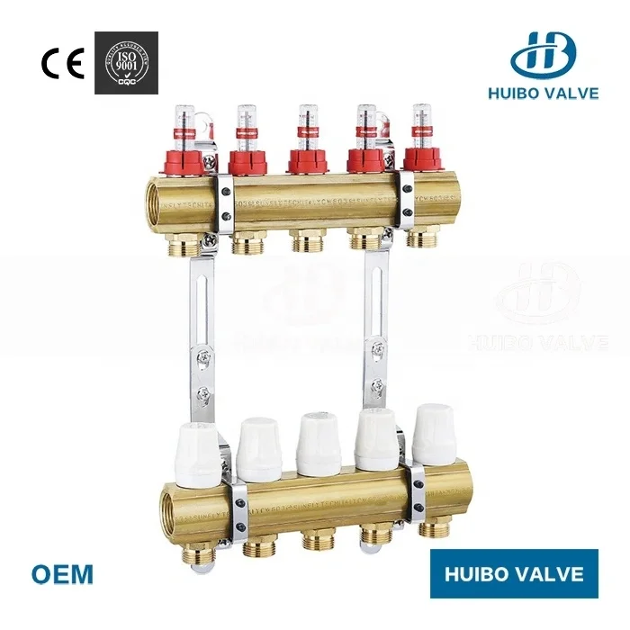 ATV&UTVHigh Quality Modern Brass Manifold with Flow Meters for Kitchen & Bathroom Floor Heating Systems and Parts