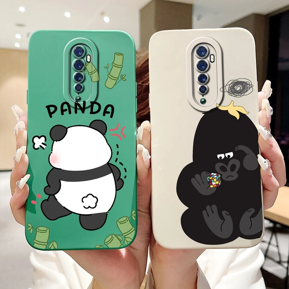 For Oppo Reno 2 Case Reno 2F 2Z Cute Panda Cartoon Cover Soft Silicone Phone Case For Oppo Reno2 F Z Reno2F Reno2Z Fundas Bumper