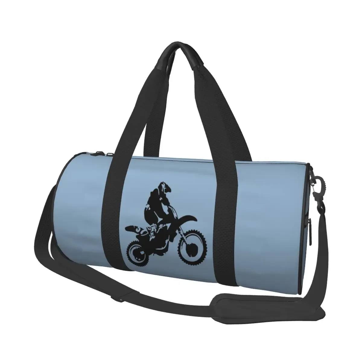 

Moto X Dirt Bike Monotone Vector Art Большая спортивная сумка Многофункциональная дорожная сумка Duffle Сумки Сумка для фитнеса