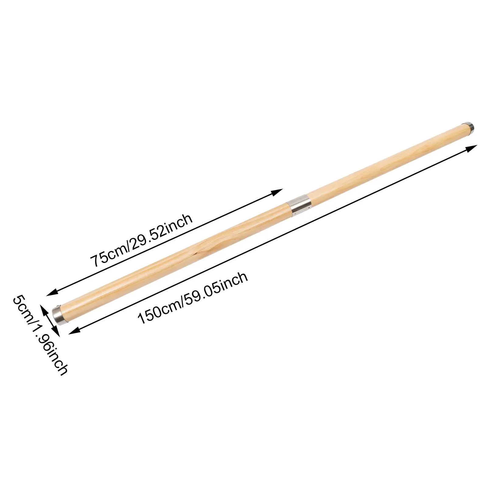 Dynami 2ft Wood Handrails for Indoor Stairs, Wall Mount Stair Handrails, Safety Non-Slip Stair Railing, Professional Pine Handrails