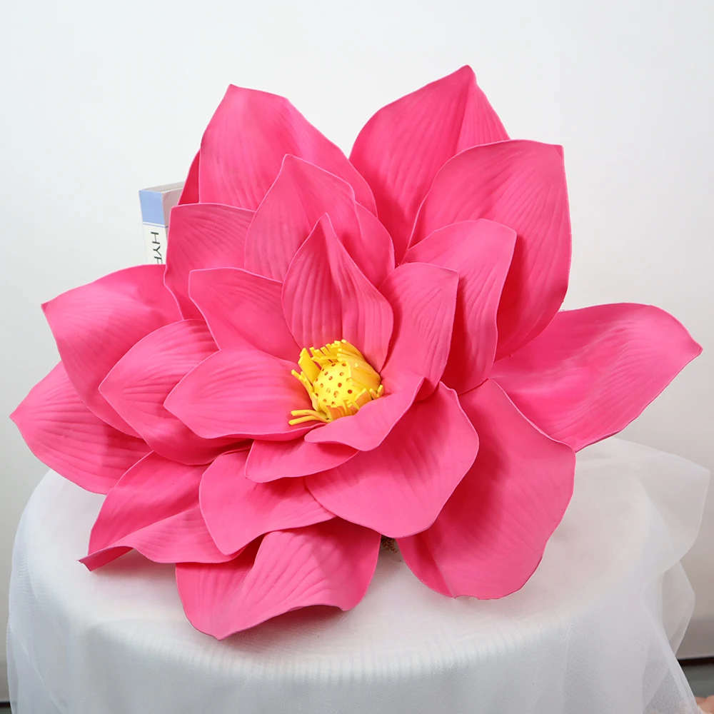 Giant Simulated Foam Lotus Flower Head, Engagement Decoration, Outdoor Christmas Supplies, Thanksgiving Home Decor, Fake Flowers