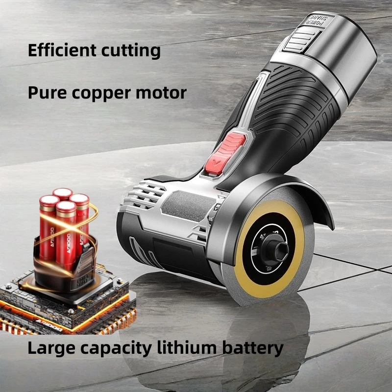 

16.V Mini Angle Grinder Portable Large Capacity Polishing Grinding Cutting Machine Lithium Battery And Grinding Disc Power Tool