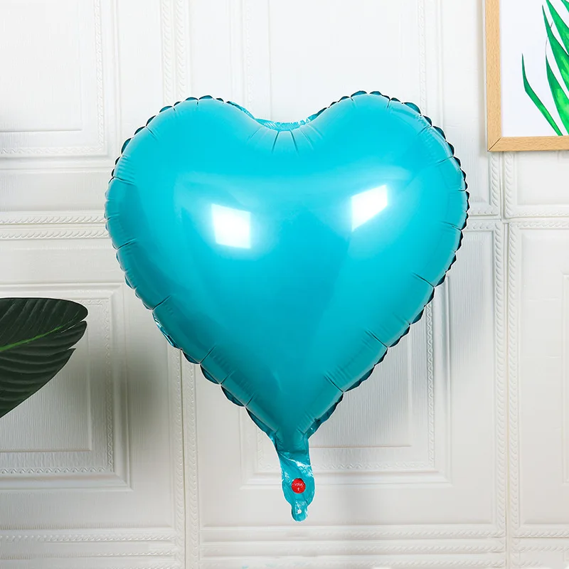 5-50 stücke 18 zoll Einfarbig Liebe Herz Aluminium Folie Ballon Geburtstag Party Valentinstag Hochzeit Decor baby Dusche Liefert