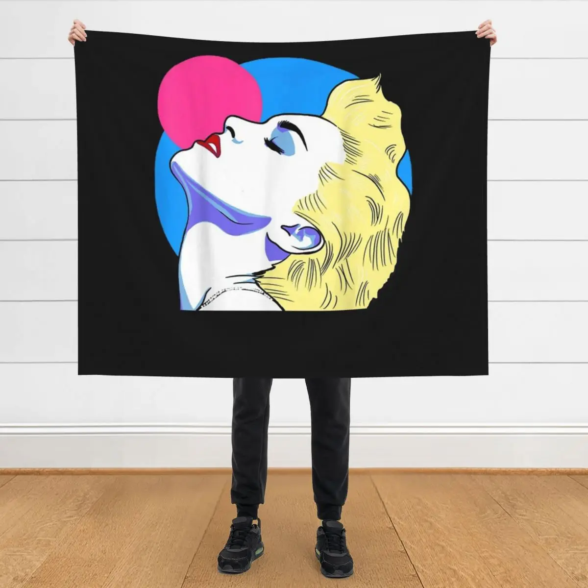 

Madonnas True Blue Artwork T-Shirt Throw Blanket Heavy manga blankets ands Blankets