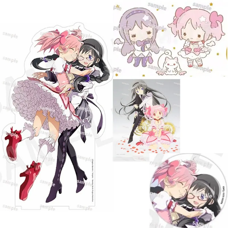 일본 만화 마법 소녀 마도카 Magica 애니메이션 피규어 Kaname Madoka Akemi Homura 아크릴 스탠드 컬렉션 데스크 장식