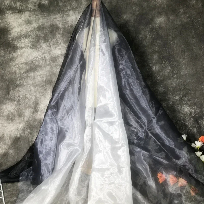 

Gradient Stiff Water Light Yarn Organza Fabric Wholesale Cloth for Apparel Sewing By The Meter Diy Material