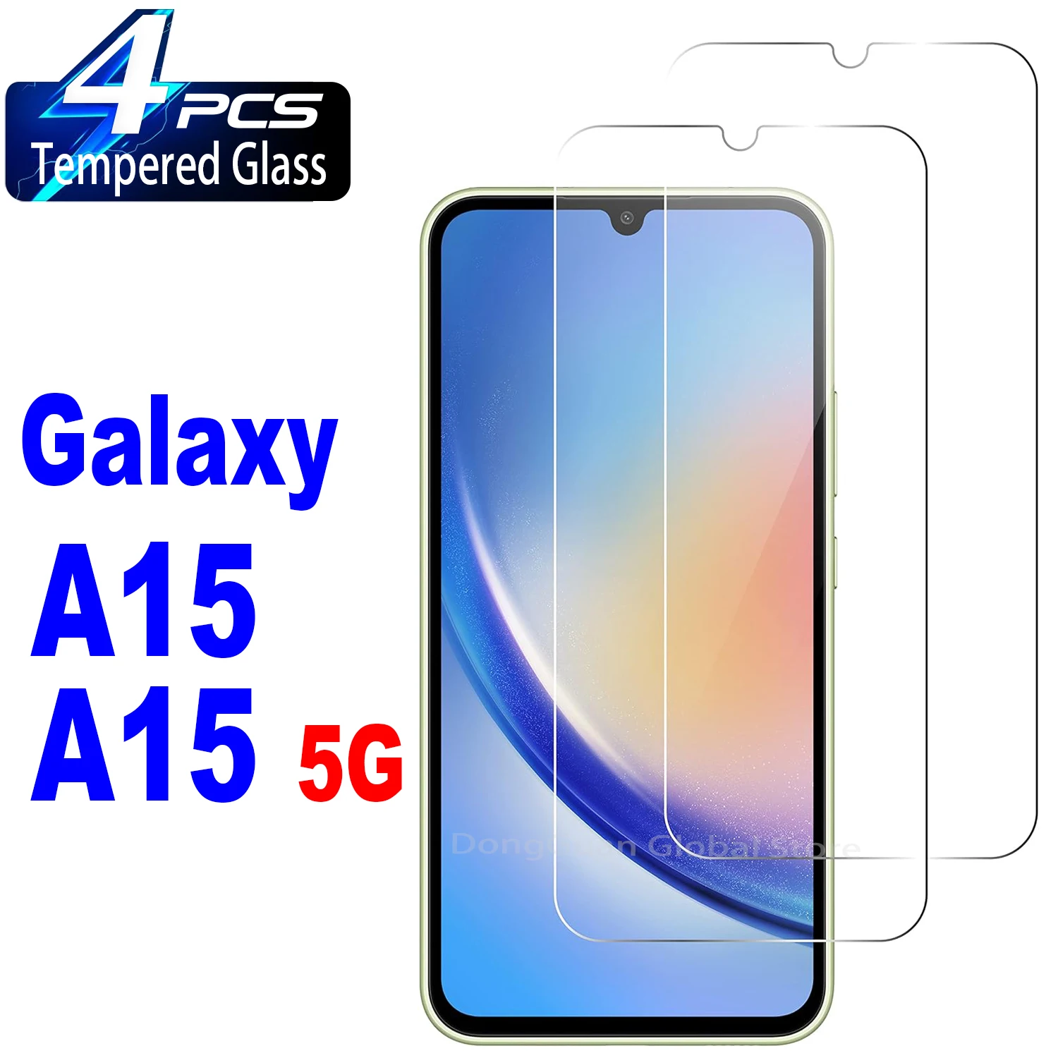 

2/4Pcs 9H Tempered Glass For Samsung Galaxy A15 5G Screen Protector Glass Film