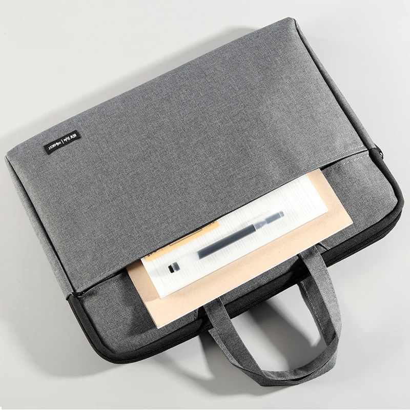 1 pz Business Canvas Light Laptop Bag A4 File Bag Handbag Simple Series Travel Portable Design