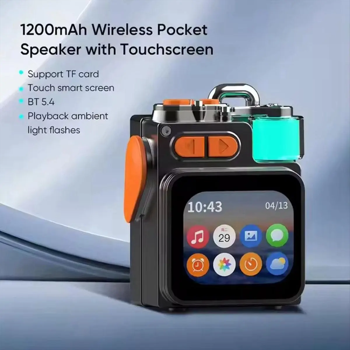 

*ONE DAY Сенсорный дисплей RGB Bluetooth-динамик Стерео объемный экран Сабвуфер Уличный динамик со светодиодным RGB-дисплеем Настольный компьютер