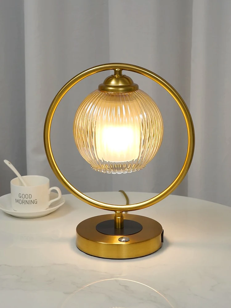 

XL Touch Dimmable Mild Luxury Retro American and European Style Bedroom Bedside Lamp