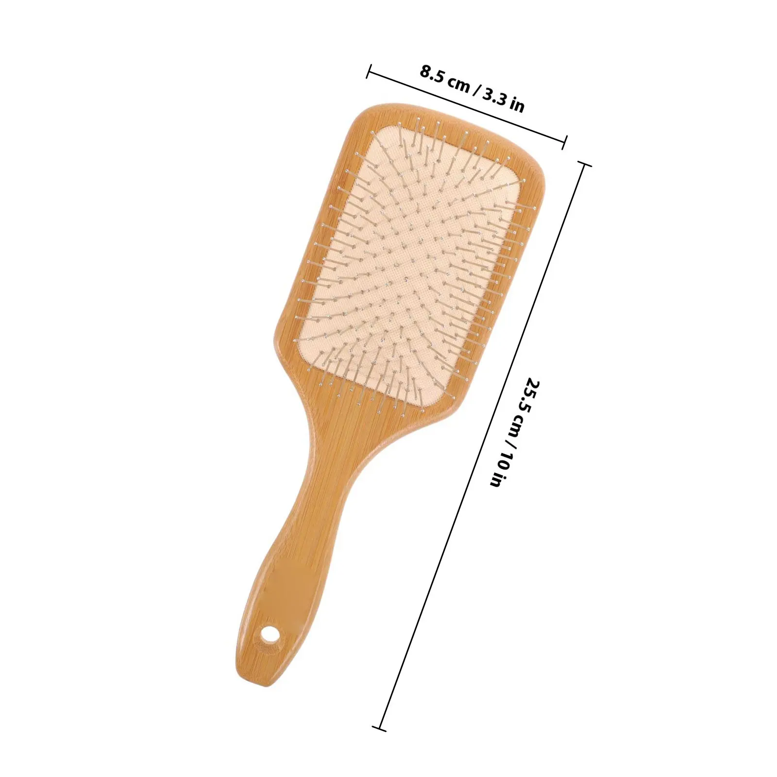 Bamboo Steel Airbag Hair Comb Massage Scalp Brush Gentle Detangling Paddle Brush for Women Long Short Curly Straight Hair