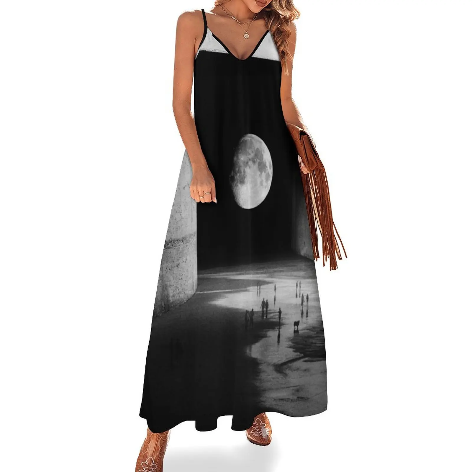 

To the Moon Sleeveless Dress Clothing female party dresses women long dresses for women