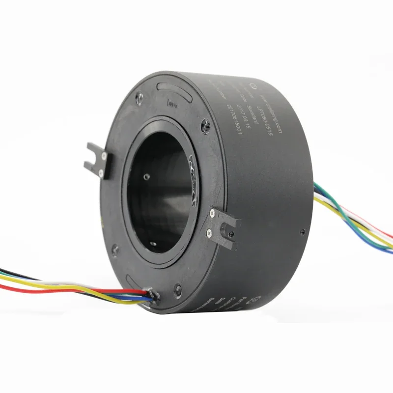 Hollow bore slip ring,6 Circuits 15A hole 80mm 240V 50Hz,2 channel slip ring mini