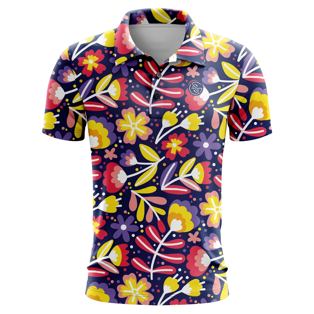 Summer Kid's Fashion New Polo Shirt Short-sleeved Men Hot Diamond Slim Casual Lapel Half-sleeved T-shirt Fit Clothing 2023 view 2