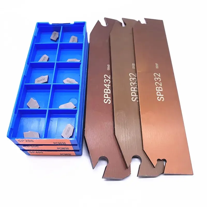 SPB226 SPB326 SPB332 SPB432 SP200 SP300 SP400 SP500 NC3020 PC9030 Slotted Grooving Tungsten Carbide Insert CNC Turning Tool