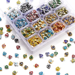 10pcs/lot Evil Eye Gold/Silver Color Tone Charms Connectors Beads For DIY Bracelet Bangle Pendant Jewelry Accessories