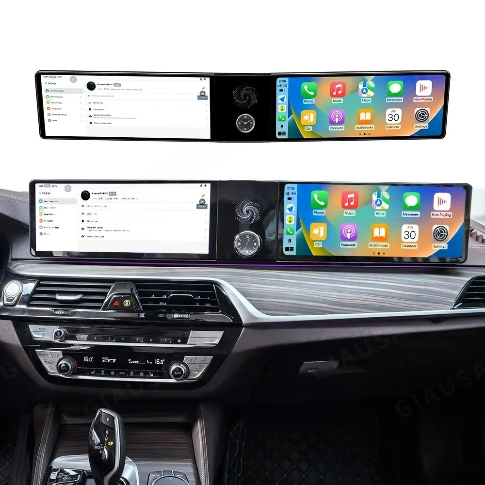 Dual Screen 12.3 inch Android AUTO Car Multimedia Radio For BMW 5 Series 2010 2011-2017 CIC NBT GPS Navigator WiFi 4G Bluetooth