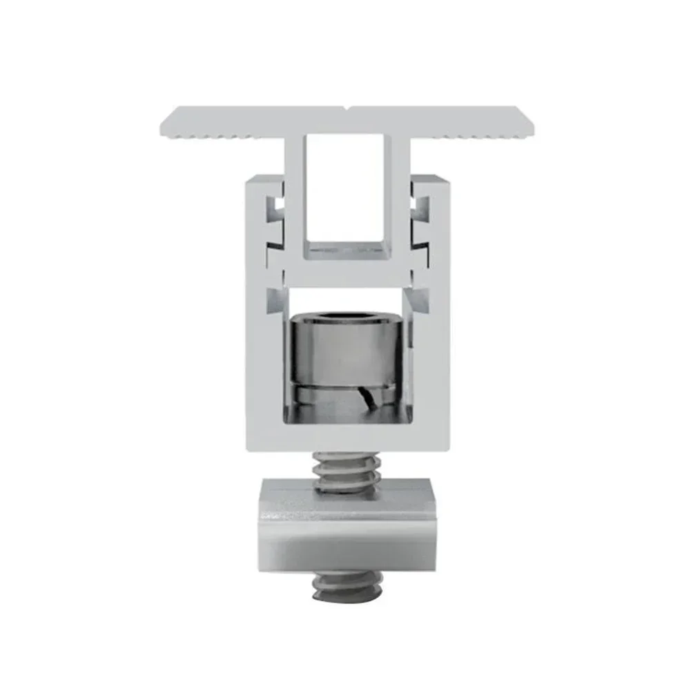 Solar Panel Module Bracket Strong Toughness Clip Solar Panel 12pcs 1pc Medium Pressure Side Pressure Silver Easy Installation